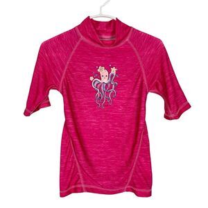 UV Skinz Pink Octopus Short Sleeve Swim Top Girls Size 4T